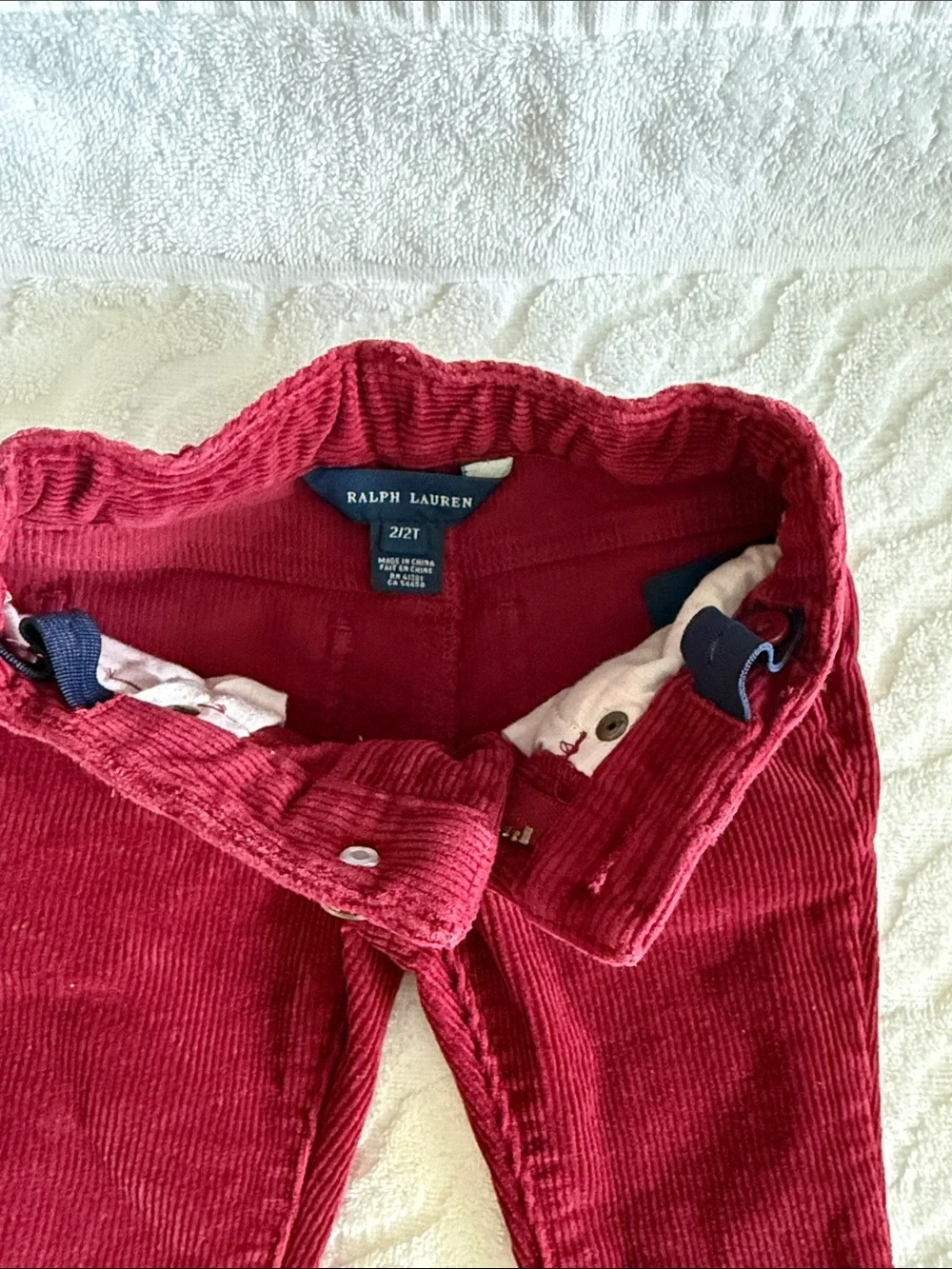 Ralph Lauren Kids Corduroy Jeans in Deep Red